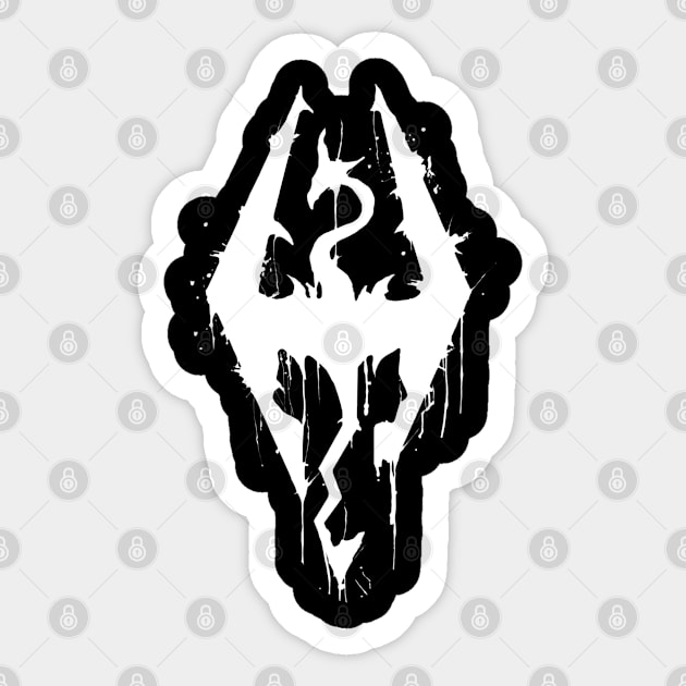 Skyrim - Dragonborn Symbol Sticker by Waldesign